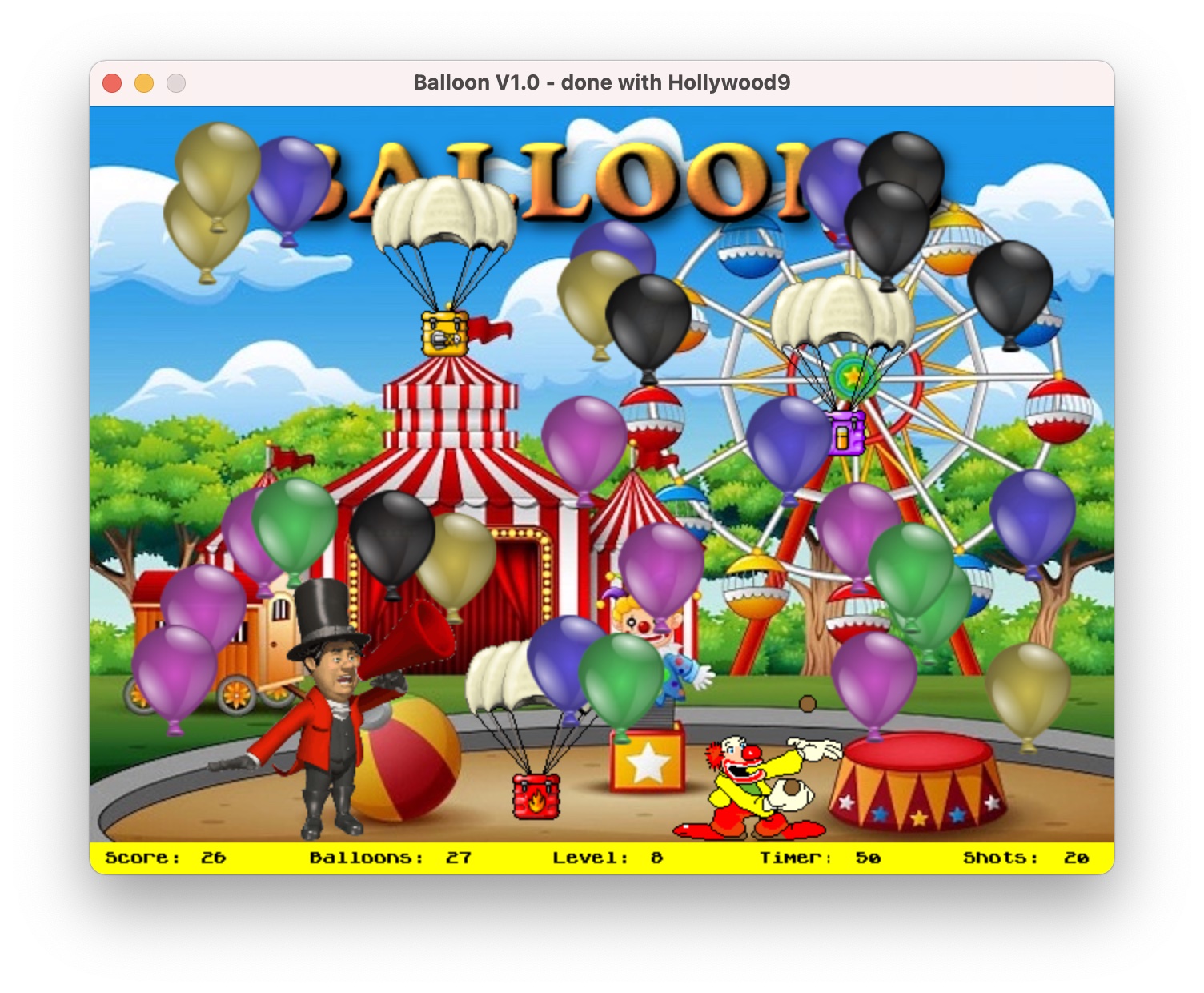 Archive Achim Kern - game snapshot Balloons MacOS